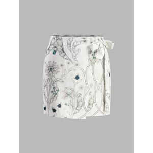 Floral Print Wrap Skirt